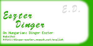 eszter dinger business card